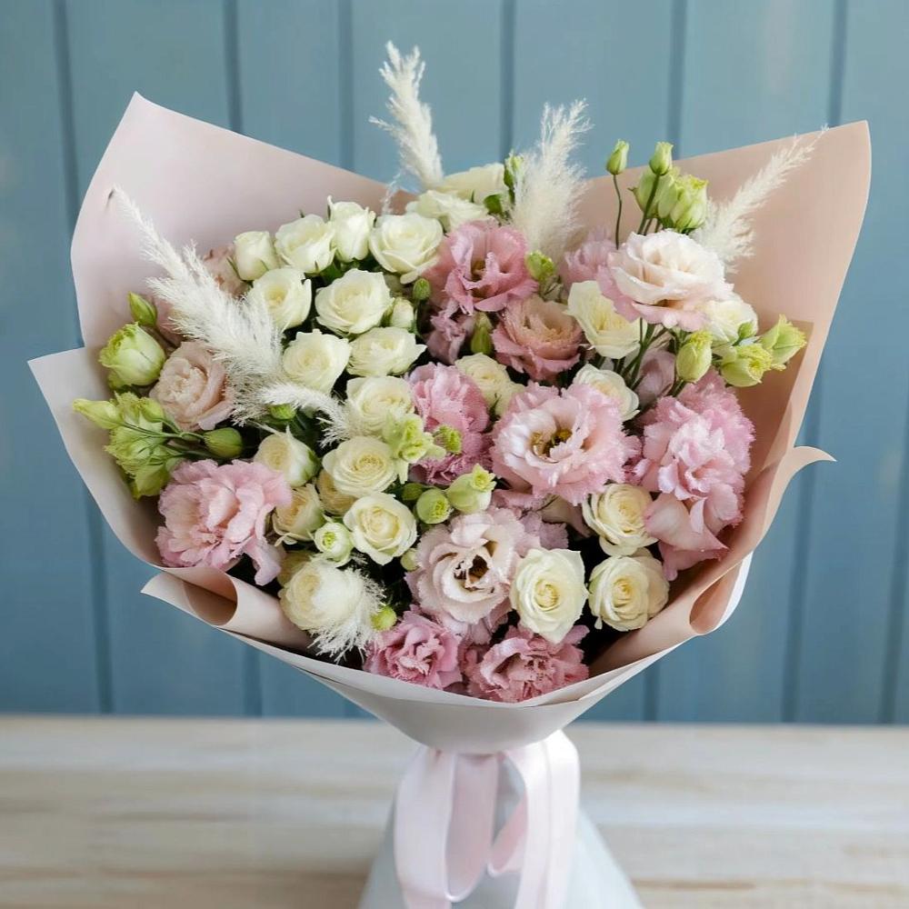 Букет цветов из: Альстромерии и Розы в Кудиново