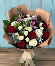 Букет цветов из:  Розы и Альстромерии в Кудиново