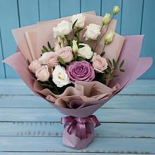 Букет цветов из:  Розы и Лизиантусы в Кудиново