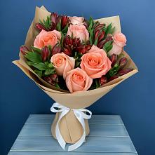 Букет цветов из:  Розы и Альстромерии #REPLACE_PRED# Кудиново
