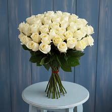 Букет 51 Белая роза Эдлесс Лав в Кудиново