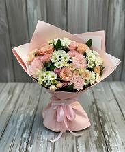 Букет цветов из:  Гвоздики, Розы и Хризантемы в Кудиново