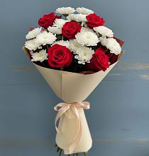 Букет цветов из:  Розы и Хризантемы #REPLACE_PRED# Кудиново