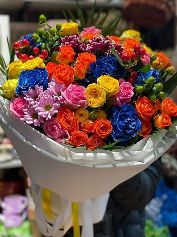 Букет цветов из: Розы и Хризантемы в Кудиново