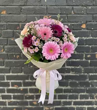 Букет цветов из:  Герберы и Хризантемы #REPLACE_PRED# Кудиново