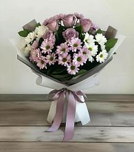 Букет цветов из:  Хризантемы и Розы в Кудиново
