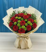 Букет цветов из:  Розы и Хризантемы #REPLACE_PRED# Кудиново